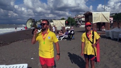 siddetli ruzgar - DÜZCE - Denize girişlere izin verilmiyor Videosu
