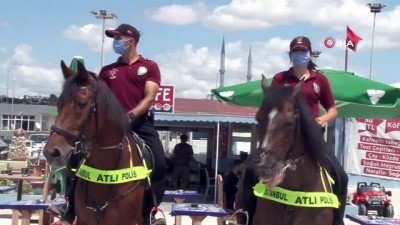 atli polis -  Atlı polisler Kumburgaz'da denetim yaptı Videosu