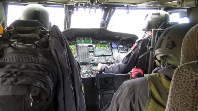 KARS - Jandarma ekipleri helikopterle trafik denetimi yaptı