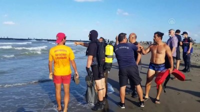 kayali - SAMSUN - Denizde boğulma tehlikesi geçiren kadın ile kızı kurtarıldı bir kişi kayboldu Videosu