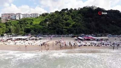 yuzme -  Şile’de denize girme yasağına rağmen plajlar doldu taştı Videosu