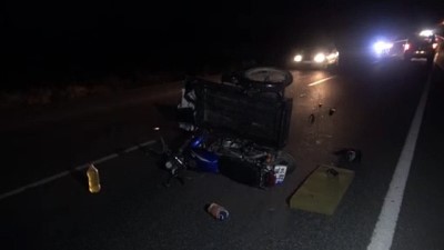 UŞAK - Traktöre çarpan motosikletin sürücüsü ağır yaralandı