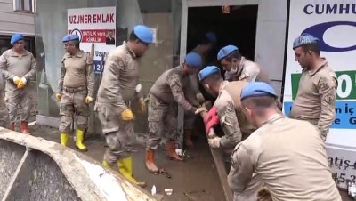su kesintisi - ARTVİN - Arhavi'de hasar tespit ve temizlik çalışmaları devam ediyor Videosu