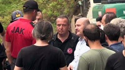 ARTVİN - İçişleri Bakanı Soylu, sel bölgesinde incelemelerde bulundu