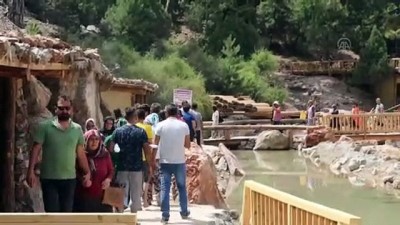 bayram tatili - DENİZLİ - Acıpayam Kanyonu bayramda tatilcilerin gözdesi oldu Videosu