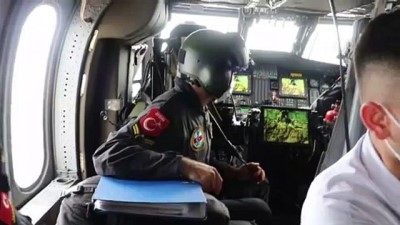 trafik denetimi - DENİZLİ - Jandarma ve polis ekipleri helikopterle trafik denetimi yaptı Videosu