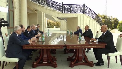 ilham - BAKÜ - Azerbaycan Cumhurbaşkanı Aliyev, Kurtulmuş başkanlığındaki AK Parti heyetini kabul etti Videosu