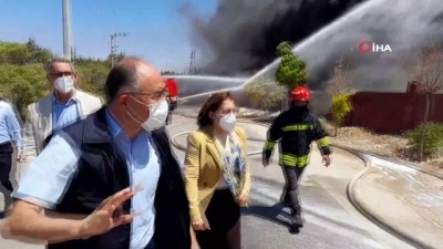  Gaziantep'teki depo yangına kaza yapan kamyon neden oldu