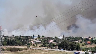 aniz yangini - ADANA - Sarıçam'da çıkan orman yangınına müdahale ediliyor Videosu