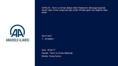 helikopter - ANTALYA - Bakan Pakdemirli, Manavgat'taki orman yangınını İHA'dan gelen verilerle takip ediyor Videosu