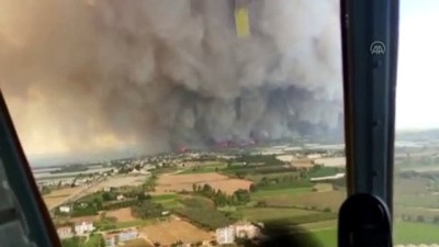 ormanli - ANTALYA - Manavgat'taki orman yangını havadan görüntülendi Videosu