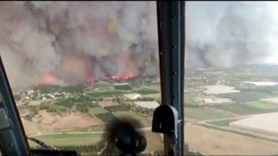 helikopter - ANTALYA - Orman yangınına havadan ve karadan müdahale ediliyor (5) Videosu