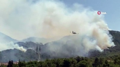 helikopter -  Bakan Pakdemirli Marmaris'te yangına helikopterle müdahale görüntüsü paylaştı Videosu