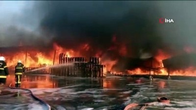 baros -  Kahramanmaraş'ta depo yangını Videosu