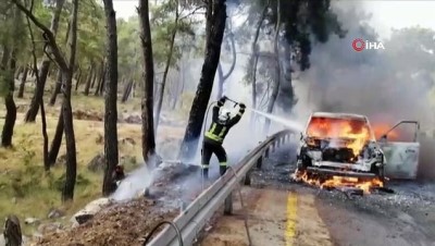  Fethiye’de araç yangını