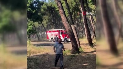 kirkoy -  Bakırköy’de ağaçlık alanda korkutan yangın Videosu