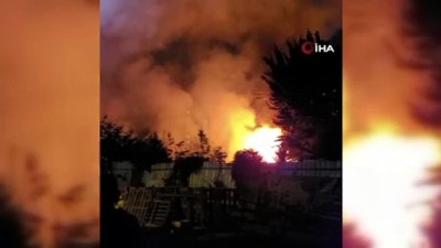 ormanli -  Başakşehir'de iş yerinde çıkan yangın ormanlık alana sıçradı Videosu