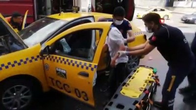 taksi soforu -  İhbara giden itfaiye aracı taksi ile çapıştı: 2 yaralı Videosu