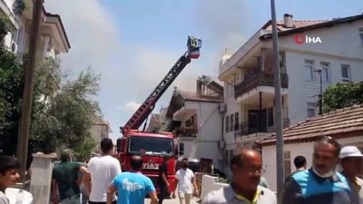 cati yangini -  Fethiye'de korkutan çatı yangını Videosu