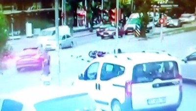  Motosiklet sürücüsünün feci ölümü güvenlik kamerasında