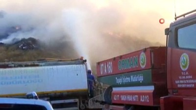 cop tesisi -  Manavgat çöp tesisinde çıkan yangın ormanlık alana sıçramadan söndürüldü Videosu