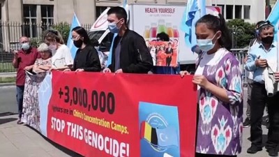 parlamento - BRÜKSEL - “Uygur Soykırımını Durdurun” protestosu Videosu