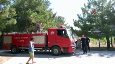  Yusuf Güney, Bozcaada’daki yangın söndürme çalışmalarına katıldı