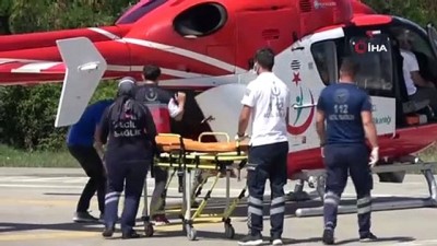 universite ogrencisi -  Duvardan düşen üniversiteli kızın yardımına ambulans helikopter yetişti Videosu