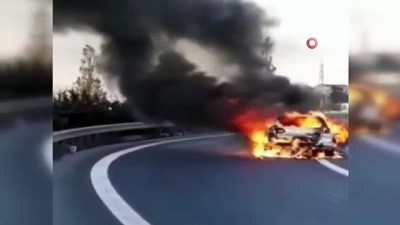 ikitelli -  Basakşehir'de seyir halindeki otomobil alev topuna döndü Videosu