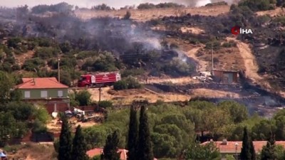 makilik alan -  İzmir'de makilik alanda yangın Videosu