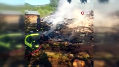 yangina mudahale -  Tosya'da meydana gelen yangında 2 yayla evi yandı Videosu
