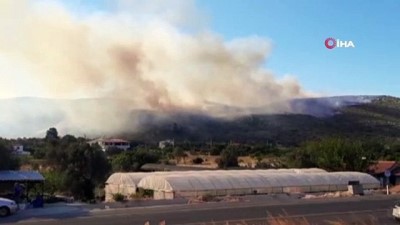 harekete gec -  İzmir'de iki ayrı bölgede orman yangını: Havadan ve karadan müdahale başladı Videosu