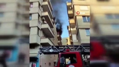 polis -  Antalya’da dairede korkutan yangın Videosu