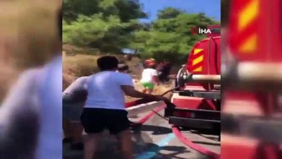 siddetli ruzgar -  Heybeliada'da orman yangını Videosu