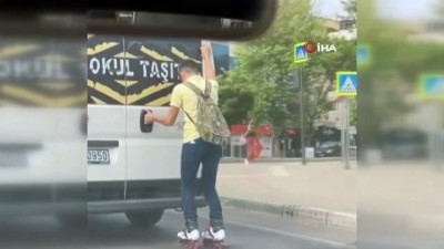 tehlikeli yolculuk -  Bursa’daki tehlikeli yolculuklar böyle görüntülendi Videosu