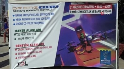 aydin -  Kuşadası’nda geceyi yarış drone'ları aydınlattı Videosu