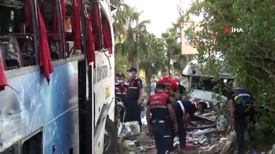 yolcu otobusu -  Silifke’de yolcu otobüsü şarampole yuvarlandı: 33 yaralı Videosu