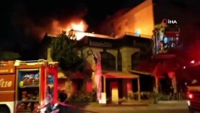 guvenlik onlemi -  Ümraniye’de bir restoran alev alev yandı Videosu