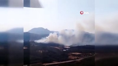 helikopter -  Seydikemer'de orman yangını, havadan ve karadan müdahale ediliyor Videosu
