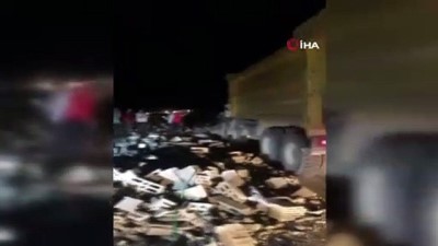 zincirleme kaza -  Kahramanmaraş’ta 1 kamyon, 3 tırın karıştığı zincirleme kaza: 1 ölü, 3 yaralı Videosu