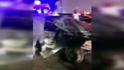 emniyet kemeri -  Kaza yapan otomobil hurdaya döndü, motoru 50 metre ileri fırladı Videosu