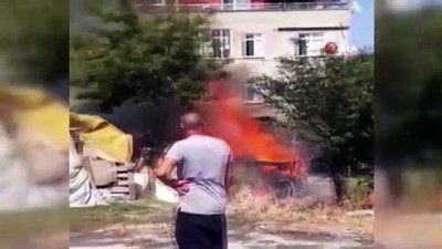 yukselen -  Barakada korkutan yangın...Yangın elektrik tellerine sıçradı, patlamalar peş peşe geldi Videosu