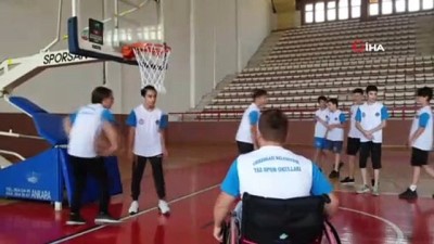 tekerlekli sandalye - Engelli gencin basketbol hayali gerçek oldu Videosu