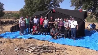  Orman yangınında çadırı yanan Yörük Aileye yeni çadır hediye edildi