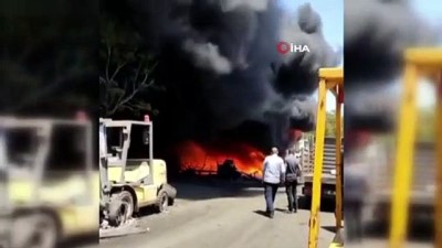 oksijen -  Hurdalıkta otobüs alev alev yandı Videosu