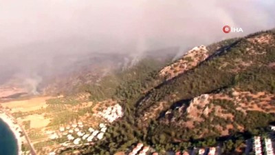 helikopter -  Marmaris orman yangınlarına yapılan müdahale helikopterden görüntülendi Videosu