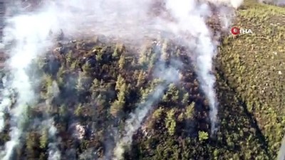 helikopter -  Marmaris orman yangınlarına yapılan müdahale helikopterden görüntülendi Videosu