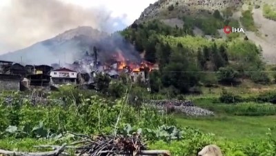 jandarma -  Yusufeli'nde korkutan yangın: 10 ev kül oldu Videosu