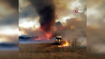 alev hortumu -  - ABD’deki orman yangınında alev hortumu oluştu Videosu