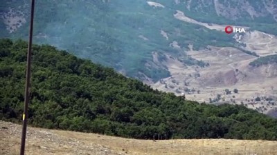  Tunceli’deki yangınlara karadan ve havadan müdahale sürüyor Videosu